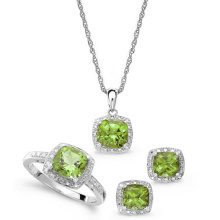 925 Sterling Silver Pendants Earrings and Rings Jewelry Set